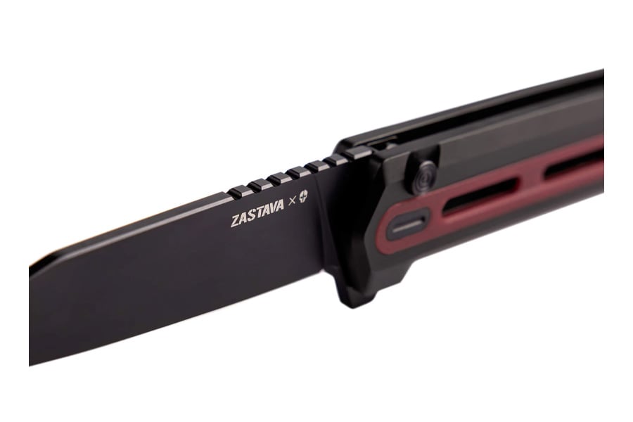 Tekto Knives F4 Echo Folding Pocket Knife with Red Accent